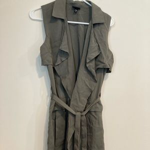 Forest Green Long Soft Flow Vest